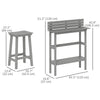 3 Piece Patio Bar Set with 43