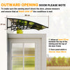 Window Awning Door Canopy, Polycarbonate Front Door Outdoor Patio Cover, Sun Shelter, Hollow Sheet for UV, Rain, Snow and Sunlight Protection, Brown, 40