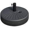48 lb Heavy Duty Patio Umbrella Base, Water Filled Market Umbrella Stand with Steel Pole for Outdoor, Backyard, Black