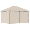 13'x 10' Soft-top Steel Patio Gazebo Canopy Party Tent with 6 Removable Curtains and Drainage Holes