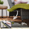 Patio Lounger, Folding Wicker Outdoor Chaise Lounge with 4-Level Adjustable Backrest, Grey