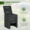 Outdoor Compost Bin Garden Container, Fast Creation of Fertile Soil Aerating Compost Box, 80 Gallon, Green