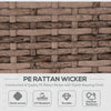 7-Piece Outdoor Patio Furniture Set – PE Rattan Sectional Sofa with Washable Cushions & Tempered Glass Coffee Table, Grey