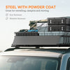 Universal Roof Rack Basket, 200lbs Steel Roof Rack Cargo Carrier with Wind Fairing, Side Rails, 43.5