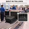 20-Inch Expandable Luggage, Hardshell Suitcase with Spinner Wheels, Top Handle, Side Handle, TSA Lock, Black