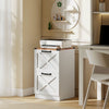 2 Drawer File Cabinet with Silent Slides, Vertical Farmhouse Filing Cabinet Fits Letter/A4 Size Home Office, White