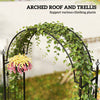 7.5 ft Steel Garden Arch, Outdoor Trellis Arbor with Scrollwork for Climbing Plants, Wedding Arch, Black