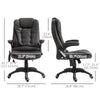 Office Chair Adjustable Heated Ergonomic Massage Swivel Vibrating High Back Leather Executive Chair Office Furniture (Beige)