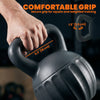 Soozier Kettlebell, 26 lbs Kettle Bell with Non-Slip Handle for Home Gym, Weight Lifting and Strength Training, Grey