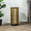 Wicker Solar Outdoor Lamp, Decorative Floor Lamp with Auto On/Off LED Lights, IP44 for Patio, Porch, Pathway, Sand