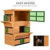 Cat House, Outdoor 3-Tier Kitty Shelter, Weather Resistant, w/ Escape Door