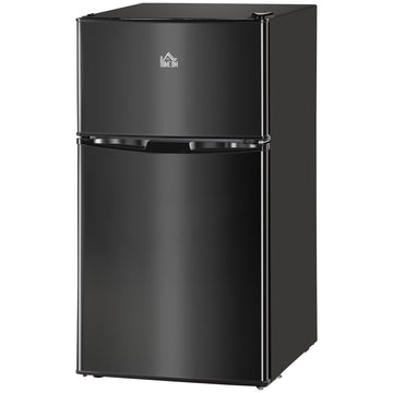 3.2 Cu Ft Compact Refrigerator, Mini Fridge with Freezer, Adjustable Shelves and Reversible Doors for Bedroom