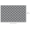 Waterproof  Outdoor Rug, 6' x 9' RV Rug Reversible Mat for Backyard, Deck, Picnic, Beach, Camping, Grey & White Net