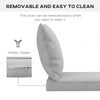 Seat Cushion Back Pillows Replacement Set of 2, Patio Chair Cushions Set for Indoor Outdoor, Light Grey
