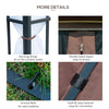 10'x10' Garden Gazebo Patio Canopy Portable Party Event Backyard w/ Mosquito Netting, Coffee