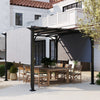 10' x 10' Outdoor Pergola Patio Gazebo Canopy Sun Shelter, Steel Frame, Grey