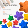 11PCs Larger Size Balance Stepping Stones for Kids with Non-slip Bottom, Stackable Obstacle Course Outdoor Indoor, Play River Rocks with Starfish Style