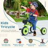 Qaba Tricycle for Toddler 2-5 Year Old Girls and Boys, Toddler Bike with Adjustable Seat, Basket, Bell, Green