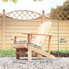 Classic Adirondack Chair Muskoka Chair, Garden Deck Chair with Cup Holder for Patio, Indoor, Backyard, Natural