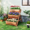 3 Tier Elevated Planter Box, Vertical Wooden Raised Garden Bed for Flowers, Vegetables, 26
