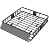 Universal Roof Rack Basket, 200lbs Steel Roof Rack Cargo Carrier with Wind Fairing, Side Rails, 43.5