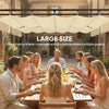 19' x 10' Pergola with Retractable Canopy, Patio Pergola with Sun Shade Shelter, UV50+, for Patio, Garden, Cream White