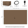 10' x 10' Universal Gazebo Sidewall Set with 4 Panels, Hooks/C-Rings Included for Pergolas & Cabanas, Brown