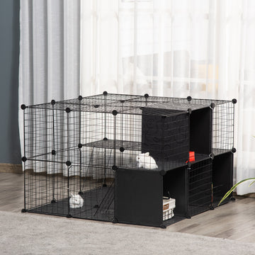 56 Panels Pet Playpen Small Animal Cage for Rabbit