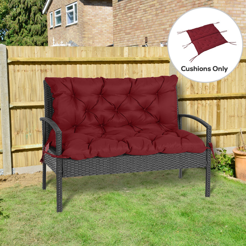 Porch Swing Cushion Garden Bench Cushion with Backrest, Non-Slip 2-seater Soft Pad, Swing Chair Mat Replacement for Indoor and Outdoor, 39.4