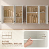 Modern Medicine Cabinet Wall Mounted, Bathroom Wall Cabinet with 3 Doors and Adjustable Shelves, White
