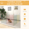 Metal Pet Playpen Portable Hexagon Dog Exercise Fence Multi-colored