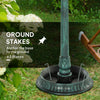 3-in-1 Garden Bird Bath Bowl Pedastal with Bird Feeder, Large Water Basin, & Underneath Flower Planter, Gold
