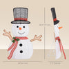 Light Up Snowman Yard Decoration, Lighted Snowman Christmas Decoration for Indoor and Outdoor, White