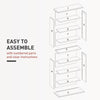 8-Tier DVD Shelf with 6 Adjustable Shelves, Slim CD Shelf, Holds 360 CDs, 185 DVDs or 185 Blu-rays, White