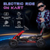 12V 7AH Electric Go Kart, Outdoor Racer Car for Kids, with Forward Backward, Adjustable Speed, Ages 3-8 Years Old, Red