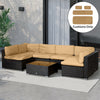 Outdoor 14pc Patio Rattan Sofa Set Cushion Polyester Cover Replacement Set - No Cushion Included Beige | Canada