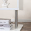 Wooden S Shape End Table 3 Tier Storage Shelves Organizer Living Room Side Table Desk White