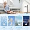 8000 BTU Portable 4-in-1 Air Conditioner with Cool, Dehumidifier, Fan, Sleep, WiFi Voice Remote Control