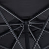 10' Deluxe Patio Umbrella Outdoor Market Parasol Banana Hanging Offset Sunshade Crank Cross Base Black