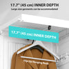 Portable Wardrobe, Foldable Plastic Closet with 8 Compartments, 2 Hanging Rods and Magnetic Clear Doors, White