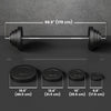 Soozier 154 lbs Barbell Weight Set, Adjustable Weights for Home Gym with 67