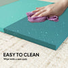Soozier 6ft Folding Gymnastics Mat, Thick Exercise Mat with Carry Handles for Yoga Aerobics Fitness Training, Mixed Green
