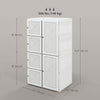 Portable Wardrobe, Foldable Clothes Storage Organzier with 8 Compartments, Magnet Doors, White