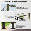 10' x 10' Outdoor Gazebo, Retractable Pergola Canopy with Curtains, UPF30+ Free Standing Metal Pergola Kit