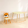 Kids Table and 4 Chairs Set for Art, Craft, Drawing and Snack Time, Playroom, Classroom, Nursery, Boys Girls 3-8, Yellow