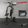 Soozier Multifunction Home Power Exercise Gym System Weight Training Exercise Workout Station Fitness Strength Machine for Whole Body Training Black