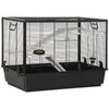 3-tier Hamster Cage, Guinea Pig Cage, Pet Chinchillas Play House Indoor with Accessories Food Dish Water Bottle, Ramps, 31.5