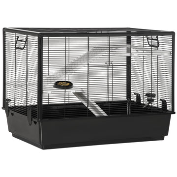 3-tier Hamster Cage, Guinea Pig Cage, Pet Chinchillas Play House Indoor with Accessories Food Dish Water Bottle, Ramps, 31.5