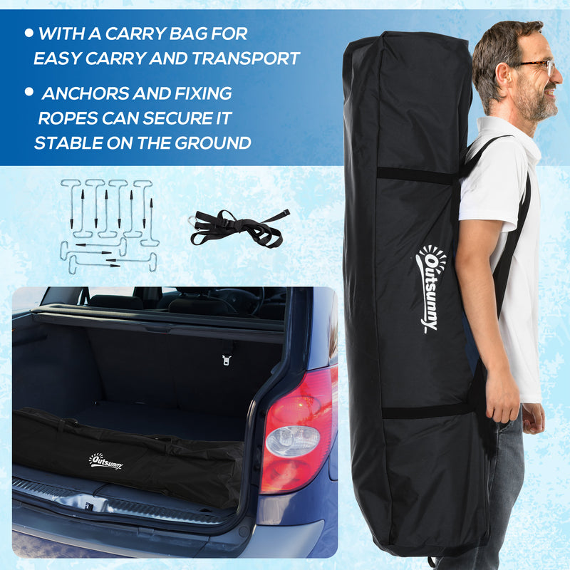 4 Person Insulated Ice Fishing Shelter, Pop-Up Portable Ice Fishing Tent with Carry Bag and Two Doors for -22℉
