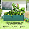 6' x 3' x 2' Raised Garden Bed, Galvanized Planter Box for Growing Flowers, Herbs and Vegetables, Dark Green